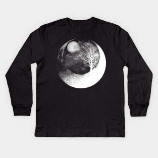 Light Side of the Moon Kids Long Sleeve T-Shirt